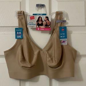 Nude Hanes wire-free bra XXL